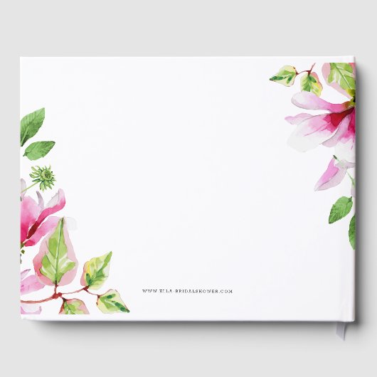 ピンクマグノリアフローラ枠 ゲストブック (裏面)