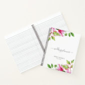 ピンクマグノリアフローラ枠 ノートブック (内部)