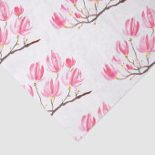 ピンクマグノリアフローラ水色エレガントヴィンテージ 薄葉紙 (詳細)