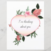 ピンクマグノリアフローラ筆記用紙 (裏面)