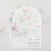 ピンクマグノリアブライダルシャワー 招待状 (正面/裏面)