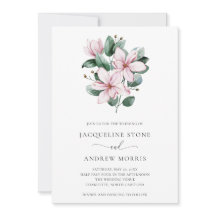 ピンクマグノリアミニマルフローラエレガントな結婚式