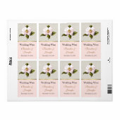 ピンクマグノリアミニワインラベル ラベル (フルシート)