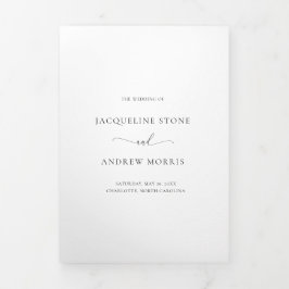 ピンクマグノリアユーカリプタスフローラ結婚写真 三つ折り招待状