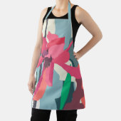 ピンクマグノリア抽象芸術フローラカラーブロックホーム エプロン (インサイチュ)