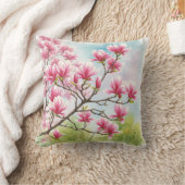 ピンクマグノリア春枕 クッション (ブランケット)