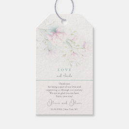 ピンクマグノリア結婚の愛と感謝してい愛 ギフトタグ