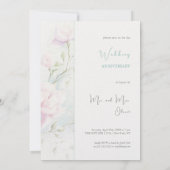 ピンクマグノリア結婚の記念日 招待状 (裏面)