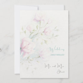 ピンクマグノリア結婚の記念日 招待状