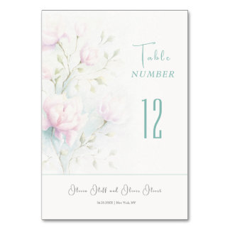 ピンクマグノリア結婚ス テーブルナンバー