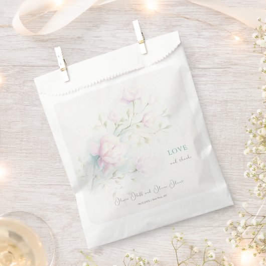 ピンクマグノリア結婚ス フェイバーバッグ (クリップ留めされた状態)