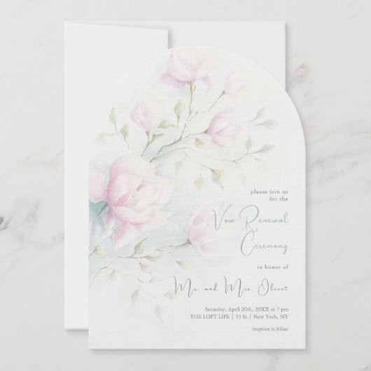 ピンクマグノリア誓の更新 招待状 (正面)