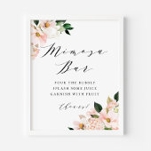 ピンクマグノリア&アジサイブライダルシャワーミモザバー ポスター