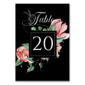 ピンクマグノリア、ウェディングレセプション テーブルナンバー (裏面)