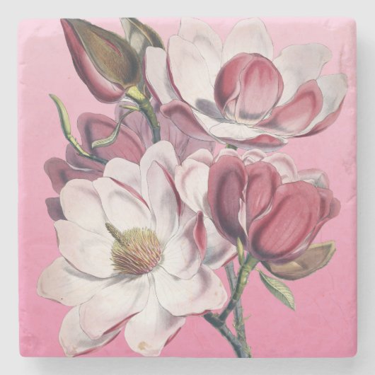 ピンクマグノリア ストーンコースター (正面)
