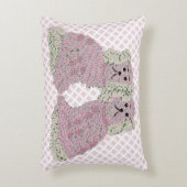 ピンクマグノリア（犬）スタッフォードドッグズバラアートプリント アクセントクッション (正面(垂直))