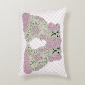 ピンクマグノリア(犬)スタッフォードドッグズバラアートプリント アクセントクッション (正面(垂直))