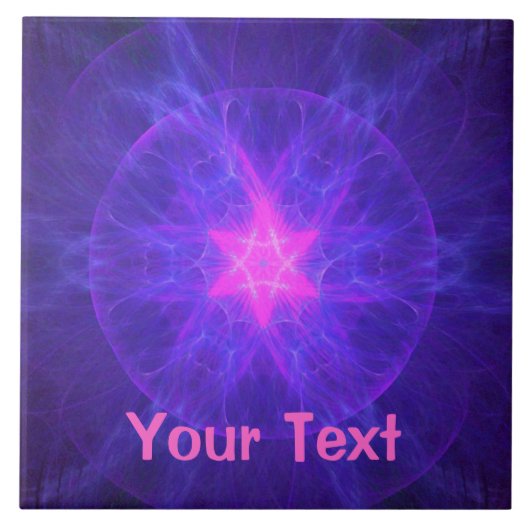 ピンクマゲンデヴィッド タイル (正面)