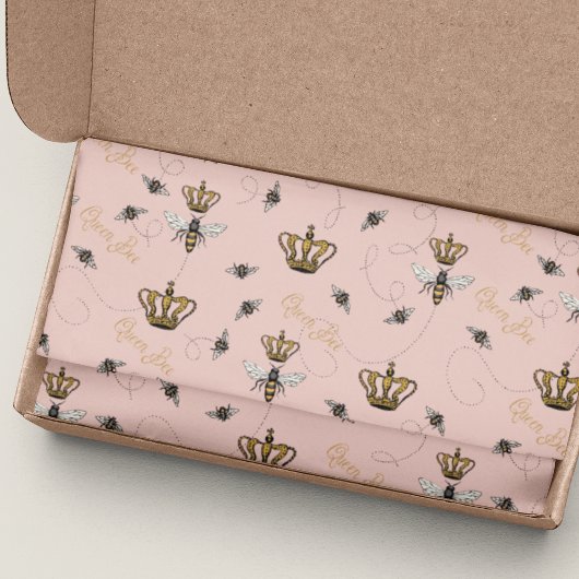ピンクマザーズ王室のデイクイーンビー&金ゴールドクラウン 薄葉紙