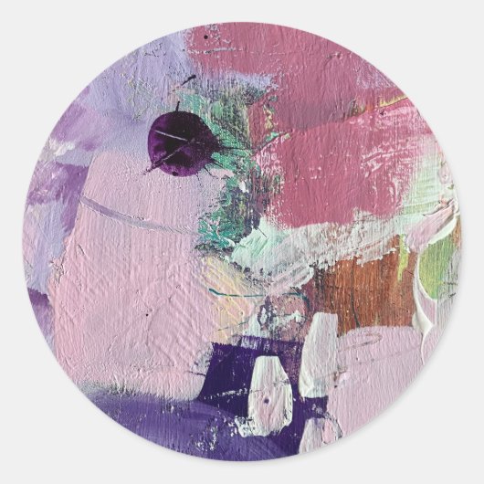 ピンクマシュマロデザインのシールとシール ラウンドシール (正面)