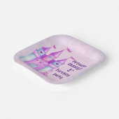 ピンクマジカルフェアリータリーキャッスルプリンセスパーティー ペーパープレート (傾斜あり)