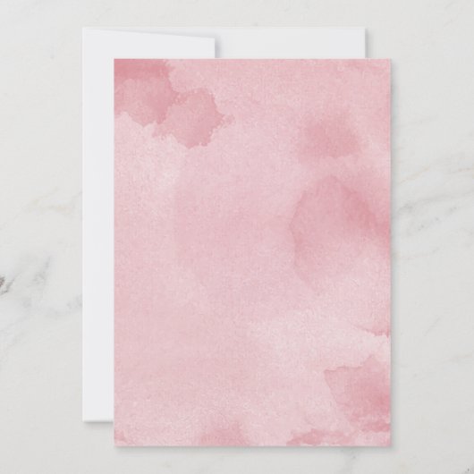 ピンクマジカルフェアリープリンセスファーストバースデーパーティー 招待状 (裏面)