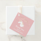 ピンクマジカルユニコーンガール子供の誕生日パーティー フェイバータグ (インサイチュ)