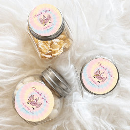 ピンクマジカルユニコーン絞り染め金ゴールドグリッター誕生日 ラウンドシール