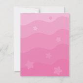 ピンクマジカルレインボーユニコーンガール誕生日 招待状 (裏面)