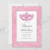 ピンクマスカレードキンセアニラ 招待状 (正面)