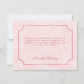 ピンクマスカレードマスクエレガントキンセアニェラ サンキューカード (裏面)