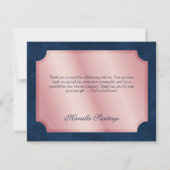 ピンクマスカレードマスクエレガントキンセアニェラ サンキューカード (裏面)