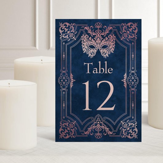 ピンクマスカレードマスクエレガントキンセアニェラ テーブルナンバー