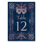 ピンクマスカレードマスクエレガントキンセアニェラ テーブルナンバー (裏面)