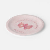 ピンクマスカレードマスクエレガントキンセアニェラ ペーパープレート (アングル)