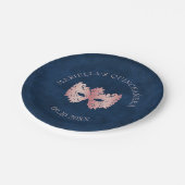 ピンクマスカレードマスクエレガントキンセアニェラ ペーパープレート (アングル)