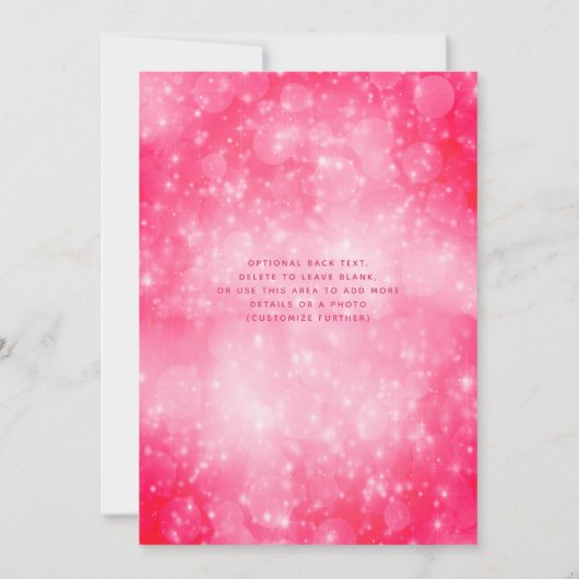 ピンクマスカレーバルーンファイアーワークキンセニェラ 招待状 (裏面)