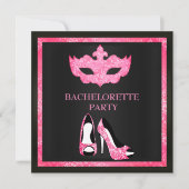 ピンクマスクエレガントバチェロレッテ仮装パーティー 招待状 (正面)