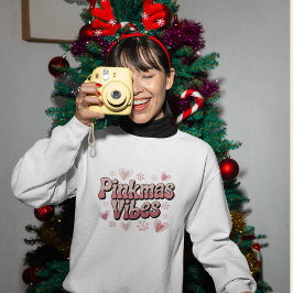 ピンクマス ヴァイブス | かわいい女の子のピンクのクリスマス スウェットシャツ