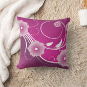 ピンクマゼンタフローラ旋回 クッション (ブランケット)