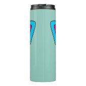 ピンクマゼンタブルーバタフライ |追加文字 タンブラー (裏面)