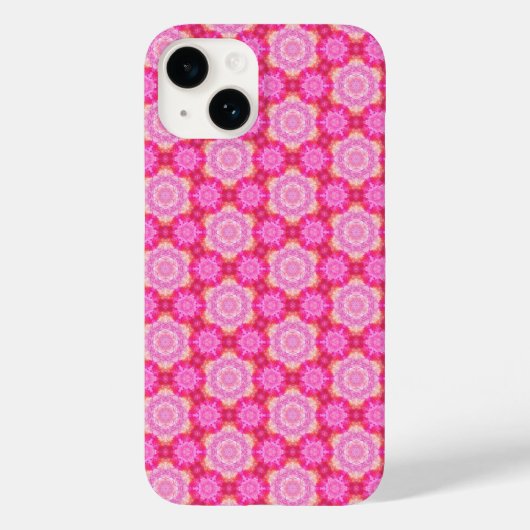 ピンクマゼンタマンダラフォンケース | ボホカラフル Case-Mate iPhoneケース (裏面)
