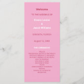 ピンクマゼンタモダン結婚式 プログラム (正面)