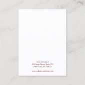 ピンクマゼンタ水彩耳飾り表示ホルダー 名刺 (裏面)