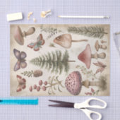 ピンクマッシュルームバタフライゴブリンコアデクページ 薄葉紙 (クラフト)