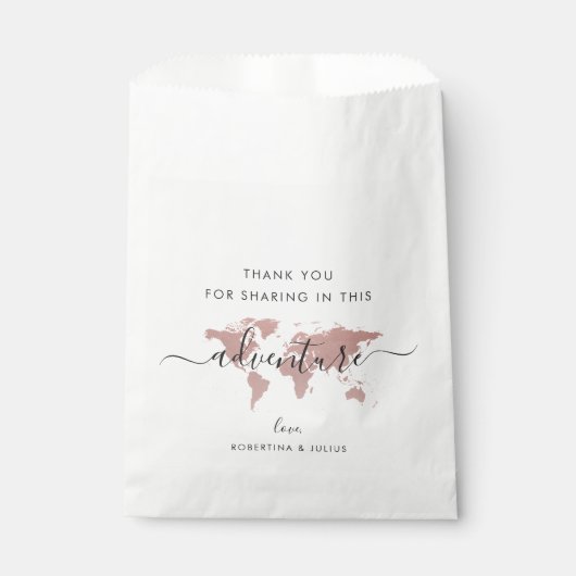 ピンクマップワールドアドベンチャートラベルテーマ フェイバーバッグ (正面)