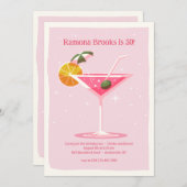 ピンクマティーニの招待状 招待状 (正面/裏面)