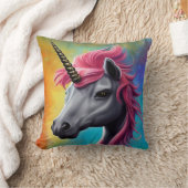 ピンクマネ付きユニコーン クッション (ブランケット)
