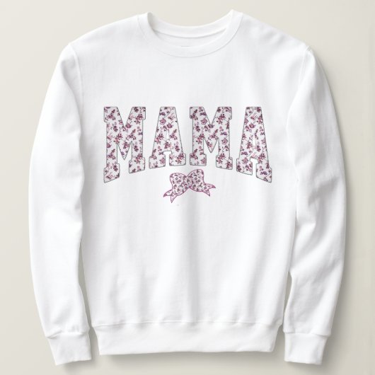 ピンクママかわいいスウェットシャツボホフローラピンクママ スウェットシャツ (デザイン正面)