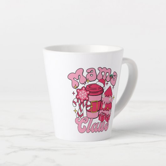 ピンクママクロースラテMUG カフェラテマグ (右アングル)